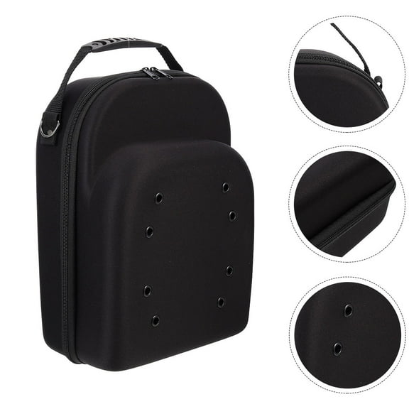 PBPBOX Hard Eva Baseball Cap Storage Box Black Compact Organizer with Easy Access Zipper