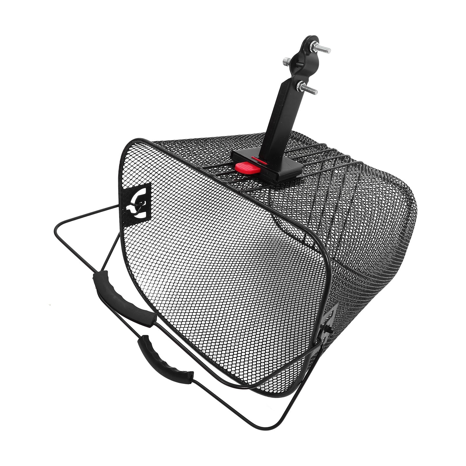 PBPBOX Black Metal Bicycle Basket Front Handlebar Detachable Bike Basket for Outdoor Use and Decoration