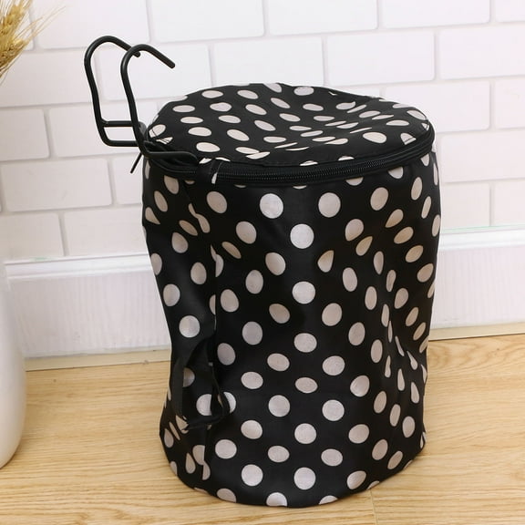 PBPBOX Bike Bags for Bicycles Handlebar Cycling Canvas Black and White Dot 1Set 9.4*9.4*11in