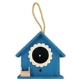 thumbnail image 1 of PBPBOX Blue Wooden Bird Nest Decorative Birdhouse with Strong Rope for Hanging and Durable Use, 1 of 5