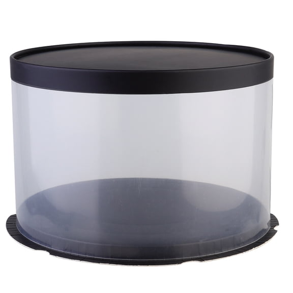 PBPBOX Bakery Cake Box Black Plastic and Paper for Wedding Cake Packaging
