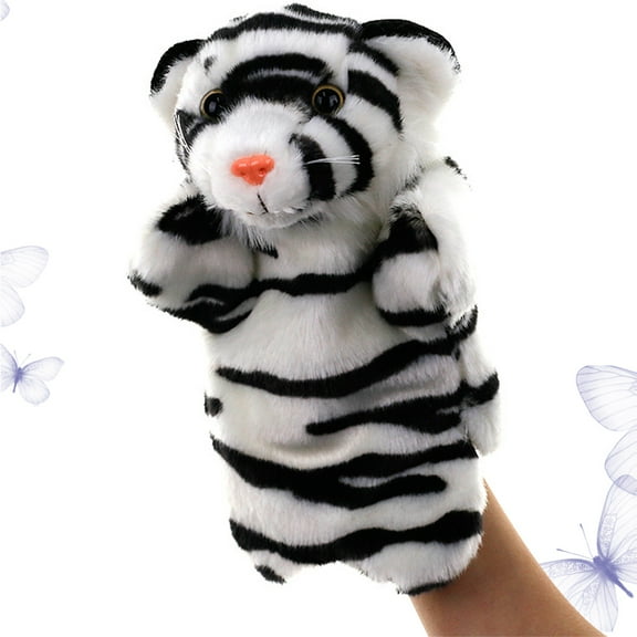 PBPBOX Hand Puppets for Babies Tiger Toy Plush for Interactive Play 1Pcs