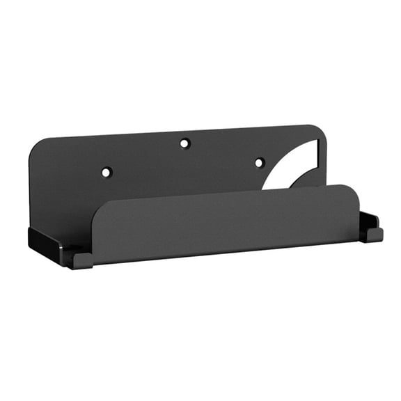 PBPBOX Black Wall Mount Shelf for Game Console with Heat Dissipation Cooling Holes