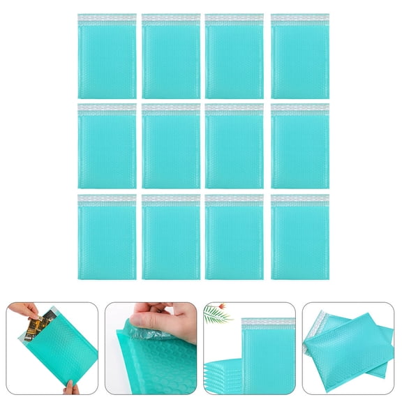 PBPBOX Blue Synthetic Bubble Mailers for Storage SelfSealing Waterproof Envelopes 25pcs