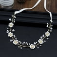 thumbnail image 1 of PBPBOX Flower Wreath Daisy Hairpin Golden Alloy 1Pcs Birthday Headwear, 1 of 8