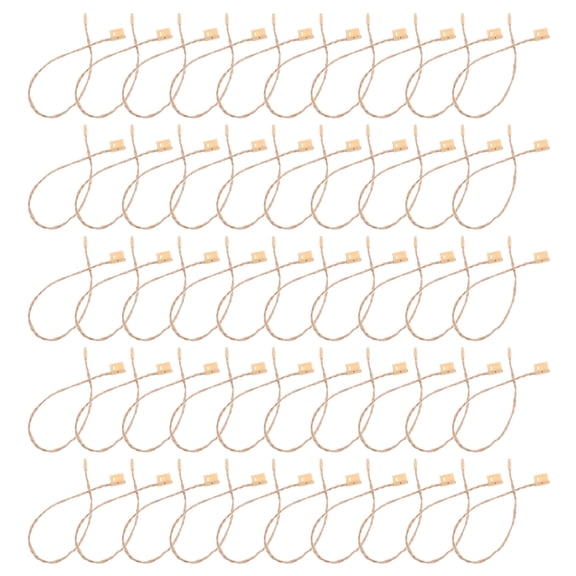 PBPBOX Brown Plastic Tag Rope 18x0.8x0.25in for Labeling Items 1000Set