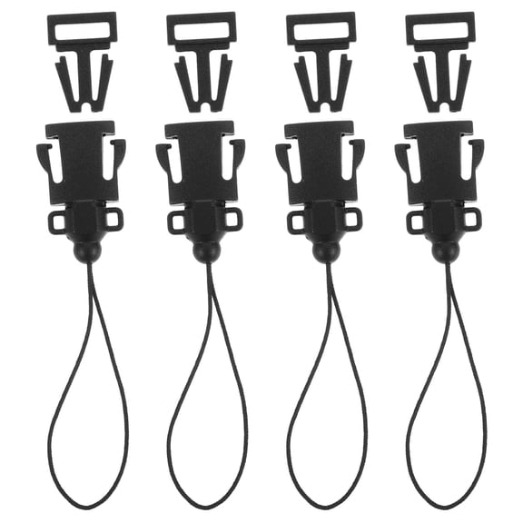 PBPBOX 4Pcs Black Quick Release Camera Strap Adapter Buckle Adjustable Length Universal Connector