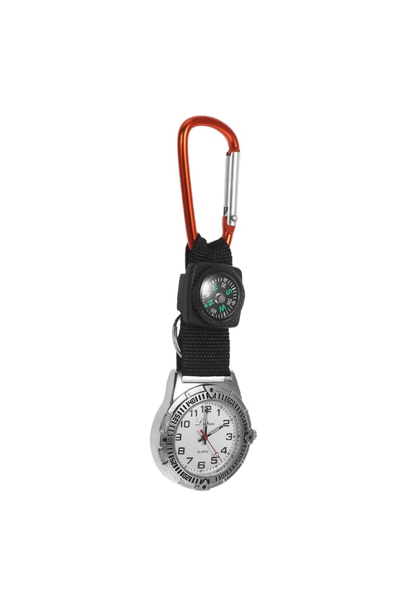 Carabiner Mountaineering Watch with Glow Pointer for Night Shifts Alloy Glass