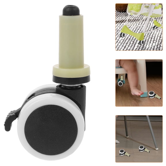 PBPBOX High Chair Caster Wheels Multi-Color Plastic for Home Use Pbpbox 4Pcs