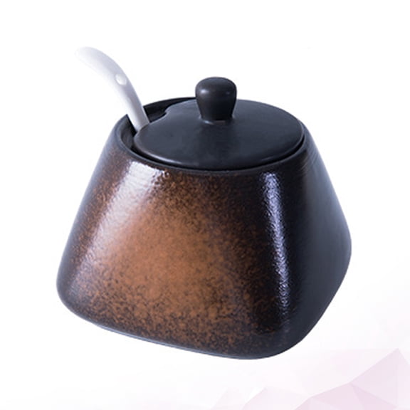PBPBOX Ceramic Spice Jars Set Multi Color for Storage Use with Lid and Spoon