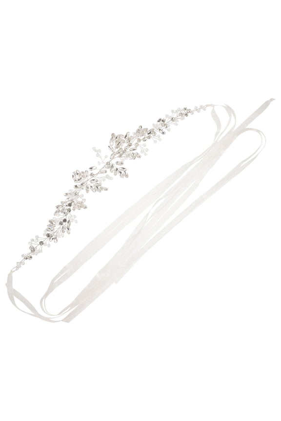 Bride Belt with Brilliant Crystals Silk Material for Weddings