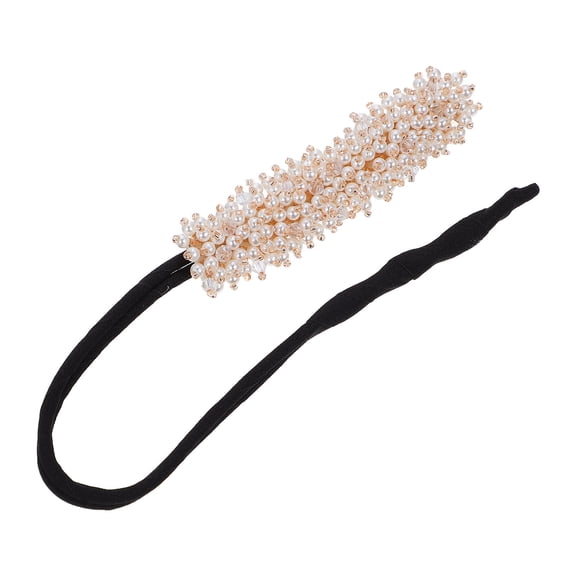 PBPBOX Chic White Hair Bun Maker for Dress Up Crystal Hair Accessory Perfect for Women's Girls and Ladies