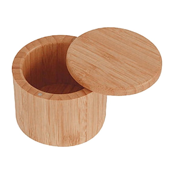 PBPBOX Practical Chocolate Bamboo Storage Box for Kitchen with Small Magnet Lid to Tight Seal 7.5