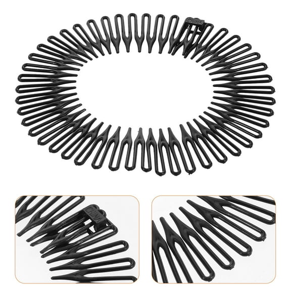 PBPBOX Flexible Plastic Circle Tooth Hair Comb for Daily Styling and Hair Decoration