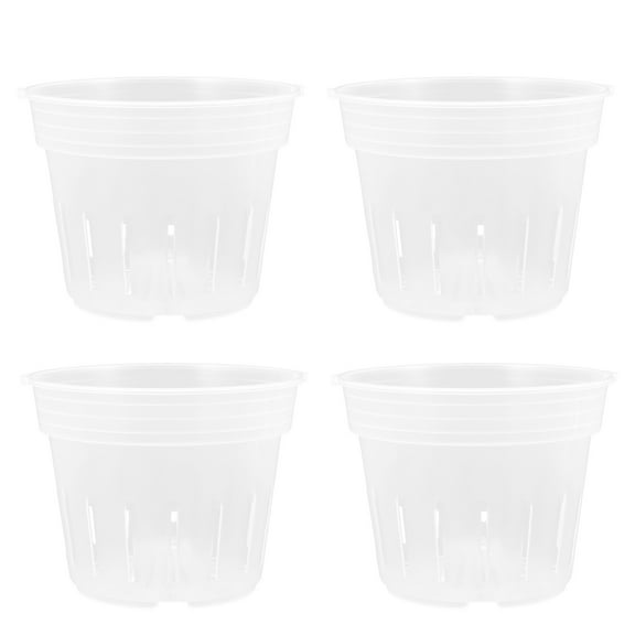PBPBOX 4Pcs Plastic Orchid Planting Containers with Breathable Design and Transparent Body
