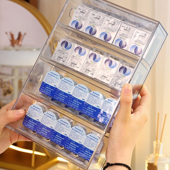 PBPBOX Transparent Acrylic Cosmetics Organizer for Makeup Storage with Multi Drawer Design for Vanity