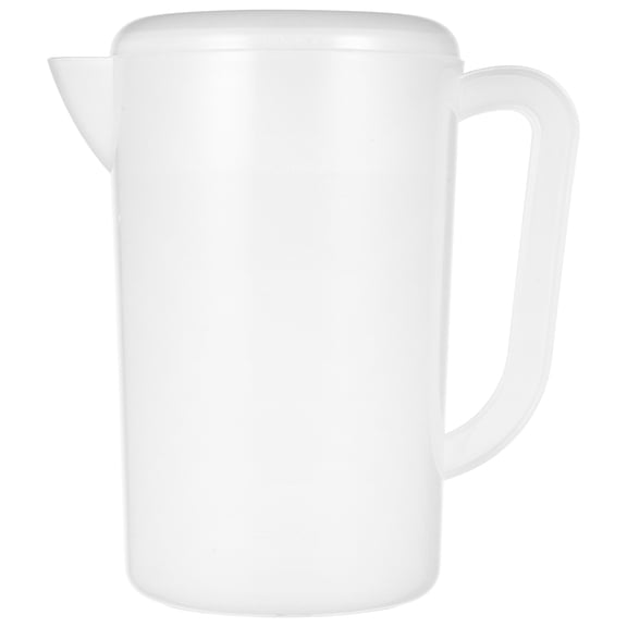 PBPBOX Plastic Pitcher with Lid for Home Use Clear White Water Container for Cold Beverage