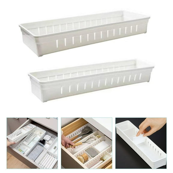 PBPBOX Clutter Box for Kitchen Utensil Storage Organization Made of PP Ideal for Home and Bedroom 2pcs