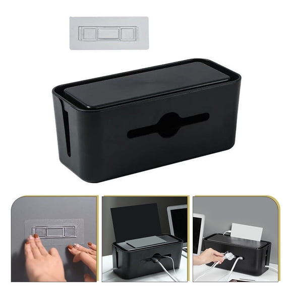 PBPBOX Charging Cable Storage Device Cable Organizer Black 1Pcs for Office Use Wire Management