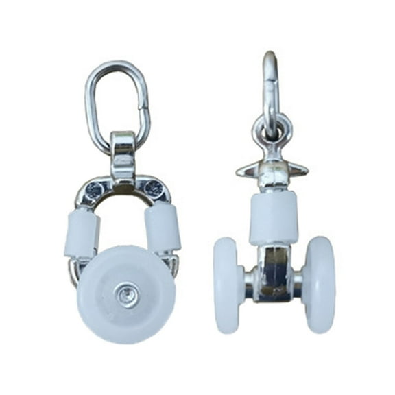 PBPBOX 20Pcs Curtain Track Runners Double Wheel Rollers for Easy Movement of Drapes and Curtains