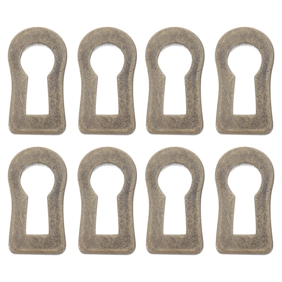 PBPBOX 10Pcs Decorative Keyhole Plate Zinc Alloy Antique Bronze Furniture Renovation