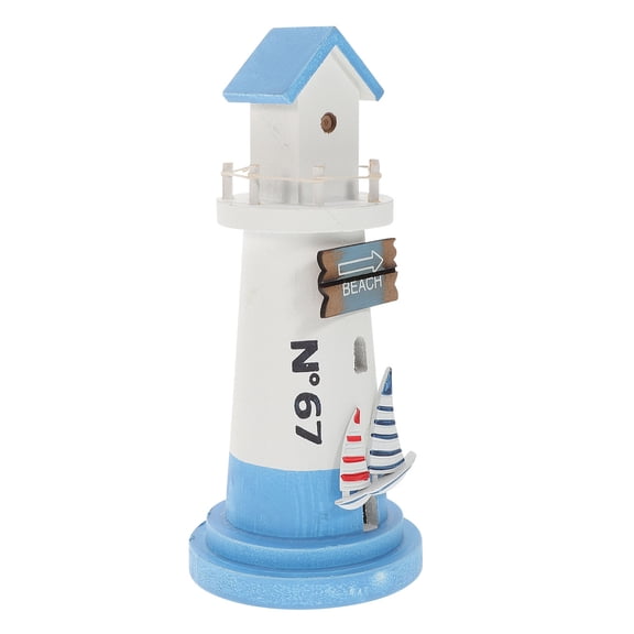 PBPBOX Decorative Lighthouse Figurines Nautical Style Lighthouse Decor 1Pack Sky-blue Hotel Decoration