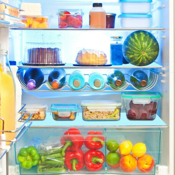 PBPBOX Desk Mat 8Pcs EVA Refrigerator Mats Blue Oil Proof