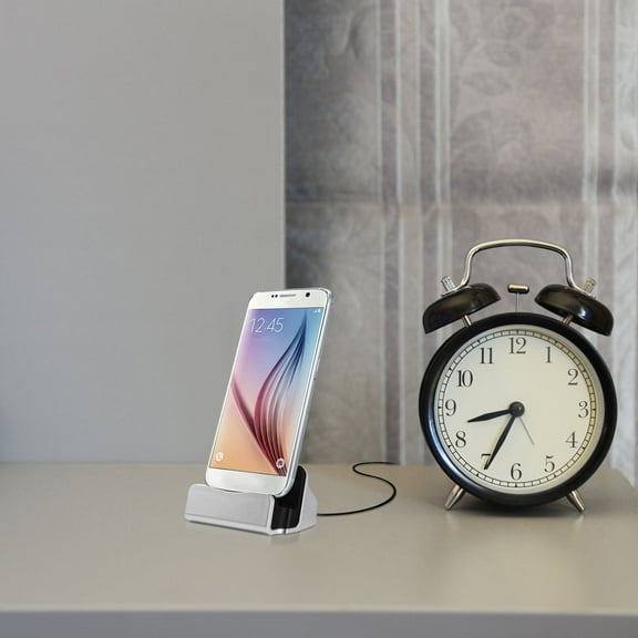 PBPBOX USB Type C Desktop Charger Dock Stand Silver with Broad Compatibility and Data