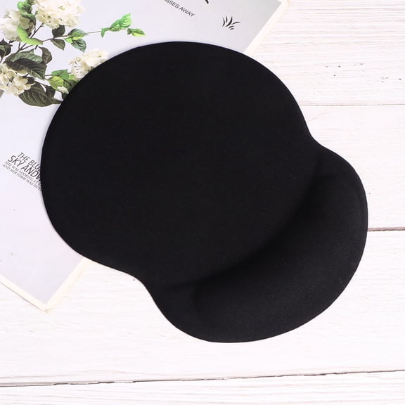 PBPBOX Ergonomic Silicone Mouse Pad Black with Gel Wrist Rest Support for Computer and Office