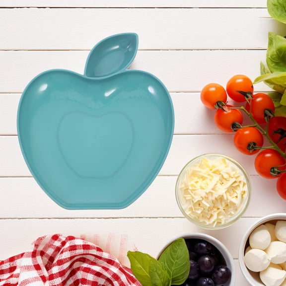 PBPBOX Dip and Chips Serving Dish Fruit Snack Plate Green PP Sauce Compartment 1Set for Graduation Ceremony