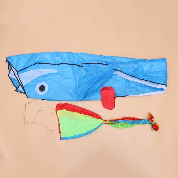 PBPBOX Dolphin Kite for Kids Easy to Fly Toy in Dacron Material Perfect for Beach Parks Blue 3D Design
