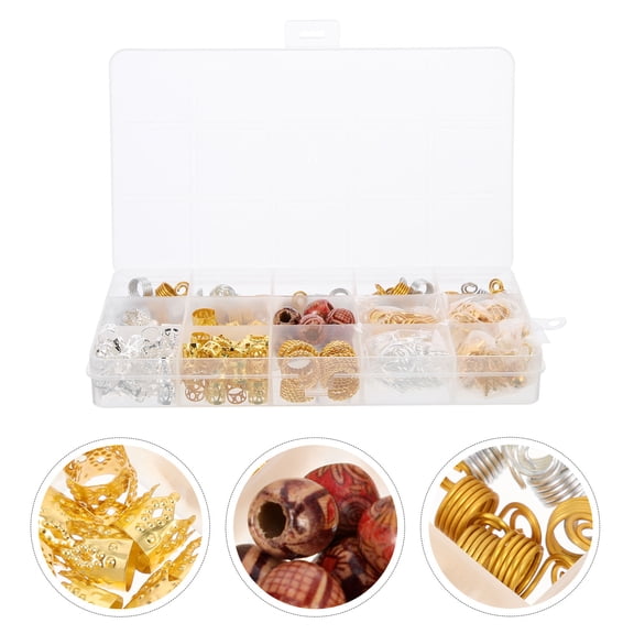 PBPBOX 169pcs Small Metal Hair Accessories Alloy Dreadlock Tube Decorative for Hair Accessories