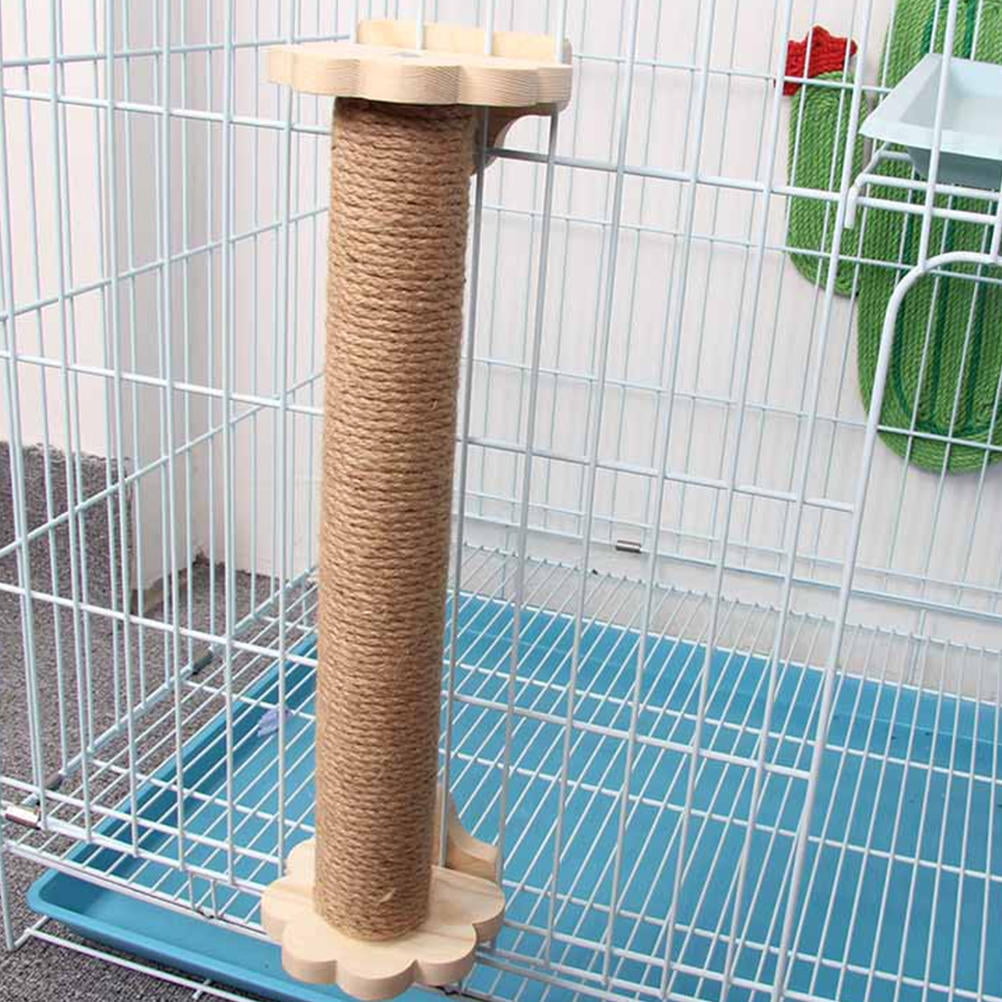 PBPBOX Home Cat Scratching Post Decorative Vertical Scratching Pole Indoor Cat Accessory Khaki