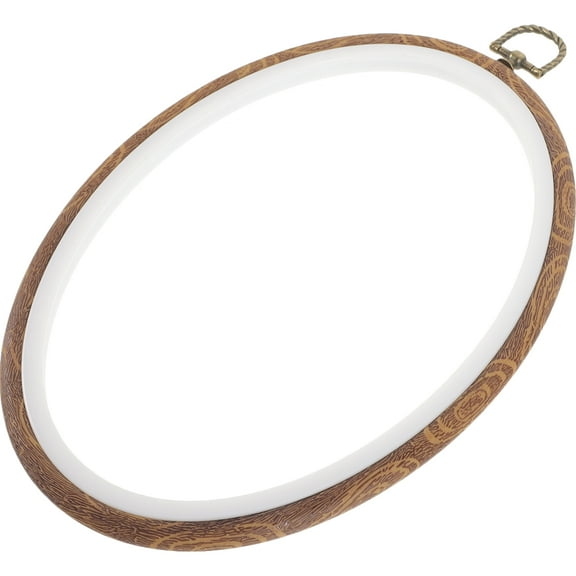 PBPBOX Embroidery Display Hoop Oval Wood 1Pcs for Intermediate Users Bedroom Decoration Adjustable Tightness