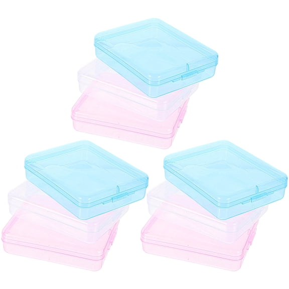 PBPBOX 9Pcs Assorted Color Makeup Sponge Case Small Storage Boxes for Puff and Facial Sponge Storage