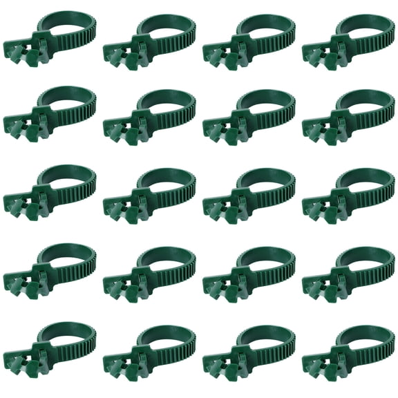 PBPBOX 20pcs Garden Ties Fixed Buckle Green PVC for Stabilizing Plants