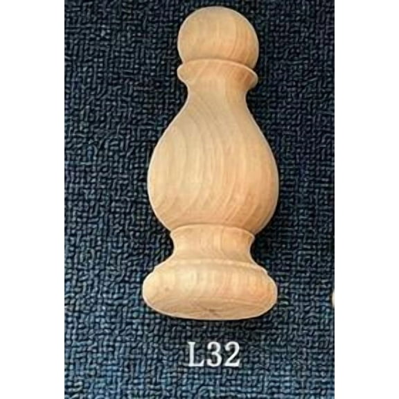 PBPBOX Decorative Window Finials Wood Finials Solid Wood Classic Bedposts Home Decor 1Set