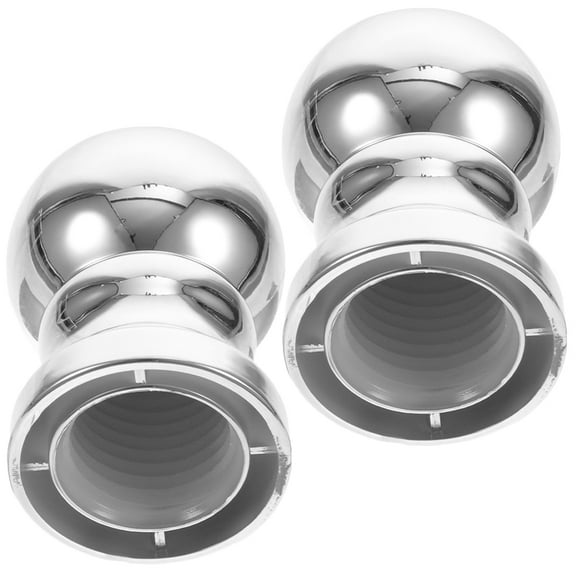 PBPBOX Flagpole Caps 2Pack 1.77In Silver Ball for Outdoor Display