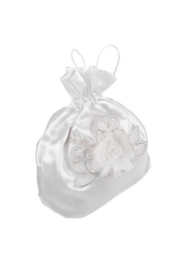 Bride Canvas Bags Simple Design White Fabric 1Set Storage Wedding Party