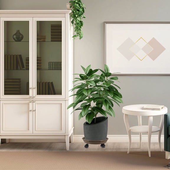 PBPBOX Flower Pot Moving Tray Planter Pallet Coffee PP Protect Floor Outdoor Garden 1Set