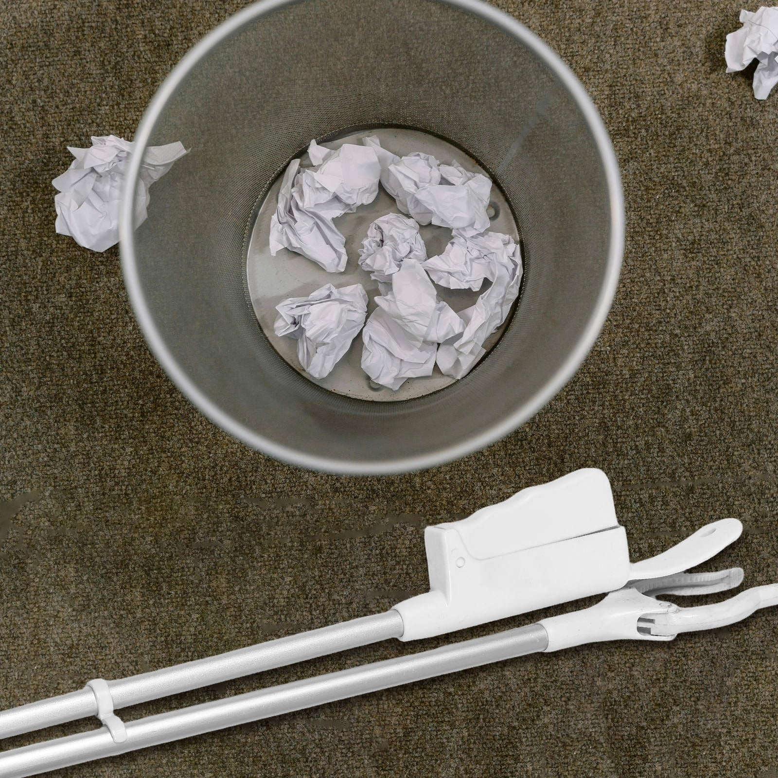 PBPBOX Portable Foldable Elderly Litter Picker Grabber Tool White ...