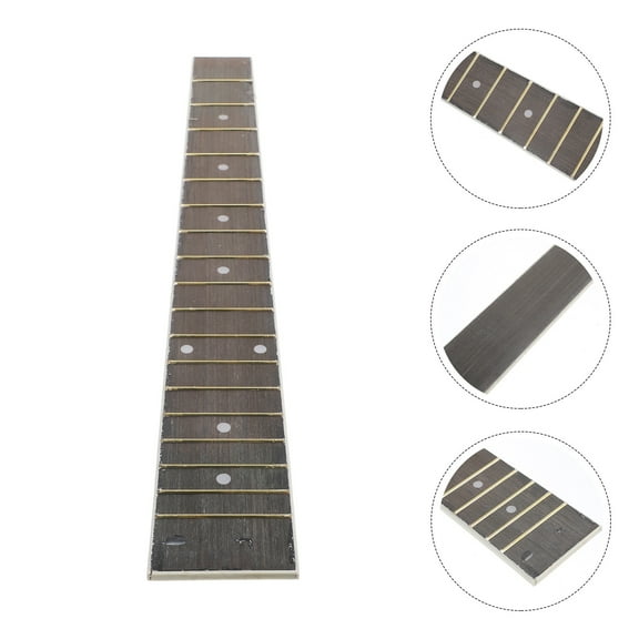 PBPBOX Folk Guitar Wooden Fingerboard Guitar Fingerboard Frets Guitar Fretboard Replacement Body Substitute Black 43x5.5cm