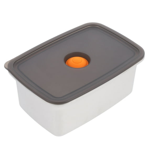 PBPBOX Food Storage Container Stainless Steel Box Silver Outdoor Use 1Pack