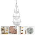 thumbnail image 1 of PBPBOX Fruit Basket For Kitchen Wall Mounted Silver Iron 1Set Space Saving, 1 of 8