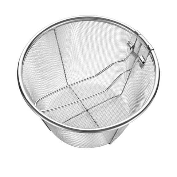 PBPBOX Fry Daddy Basket Metal Mesh for Cooking Round Frying Foldable
