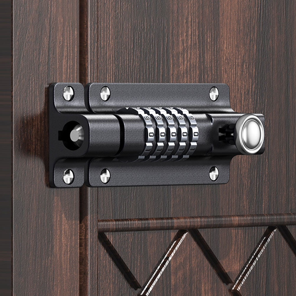 Combination Lock For Wooden Gates – 2-4 Digit Mechanical Lock, Zinc Alloy, Waterproof, For Interior/Exterior Doors (16x11x5mm)