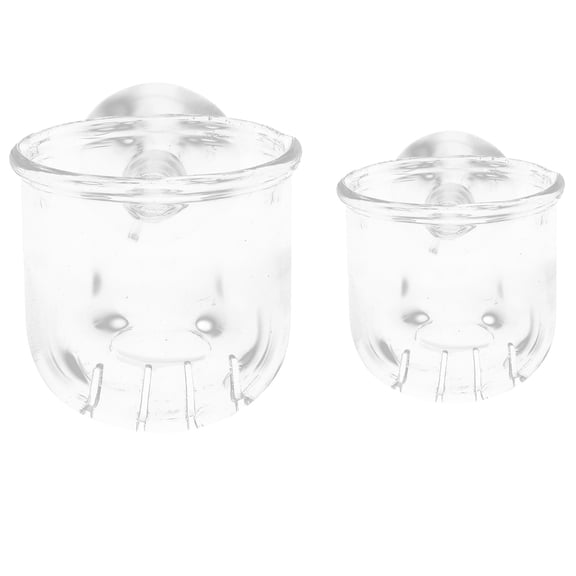 PBPBOX Transparent Glass Feeding Cup for Storage, Lightweight and Multi-Purpose 2Pcs