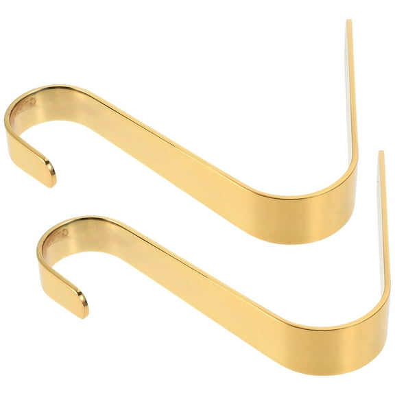 PBPBOX Sturdy Golden Iron Xmas Stocking Holders for Mantel and Fireplace Decor