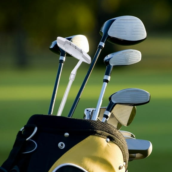 PBPBOX Durable Plated Silver Sports Putter with Aluminium Alloy Push Rod for Golf Enthusiasts