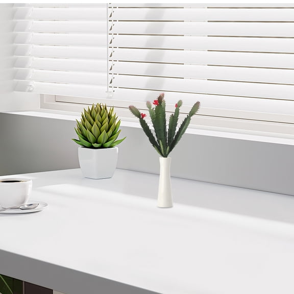 PBPBOX Realistic Fake Plants Artificial Succulents Green Plastic Decoration 1Pack